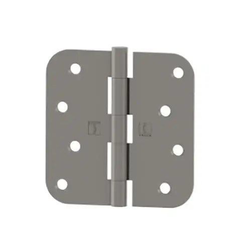 3 1/2" x 3 1/2" Full Mortise Plain Bearing Residential Hinge, 3-1/2" x 3-1/2", Steel, 5 Knuckle, 5/8" Round Corners, Oxidized Satin Bronze Over Copper Plated Oil Rubbed