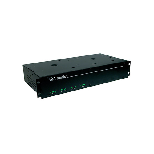 CCTV AC Rack Mount Power Supply, 220VAC 50/60Hz at 1A Input, 16 Fuse Protected Outputs 24VAC at 8A or 28VAC at 7A