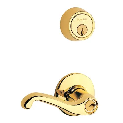 Right Hand S200 Series Interconnected Classroom Flair Lever C Keyway with 16-481 Latch 10-109 Strike Bright Brass Finish