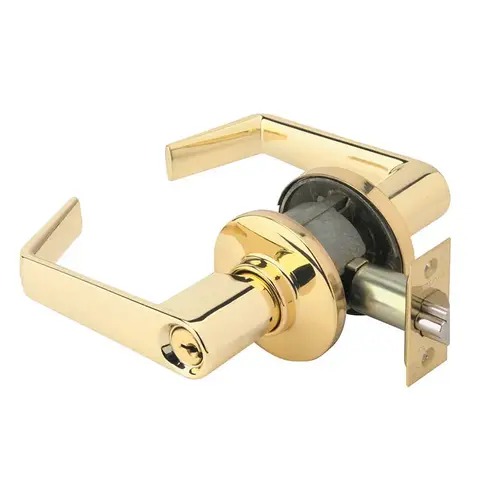 S200 Series Interconnected Classroom Saturn Lever C Keyway with 16-481 Latch 10-109 Strike Bright Brass Finish