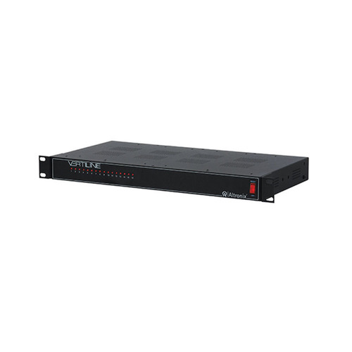 DC CCTV Rack Mount Power Supply, 220VAC 60Hz at 3A Input, 16 PTC Protected Outputs 24VDC at 16A Max Total