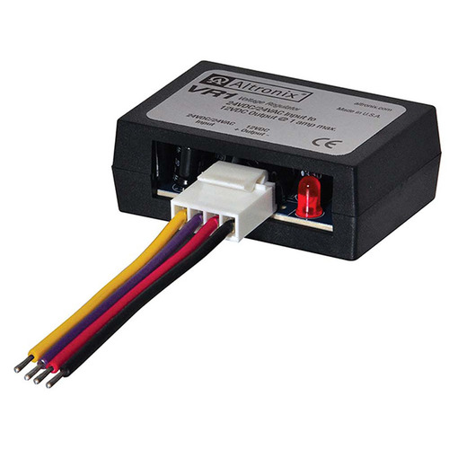 Altronix VR1 Voltage Regulator, 24VAC/DC Input, 12VDC at 1A Continuous Supply Current, with Modular Connector/Cable Assembly