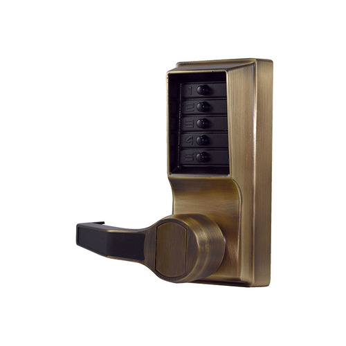 Pushbutton Lock Satin Brass Blackened Satin Relieved Clear Coated