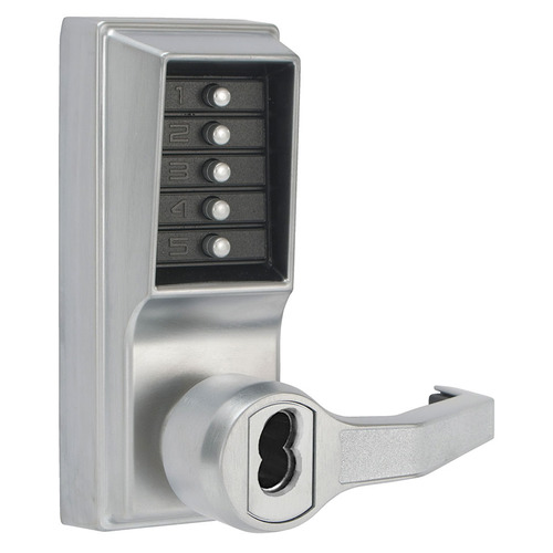 Pushbutton Lock Satin Chrome