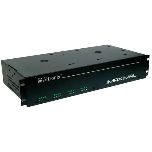 Rack Mount Access Power Controller, 115VAC 60Hz at 3.8A Input, 16 Fuse Protected Outputs 12/24VDC at 6A