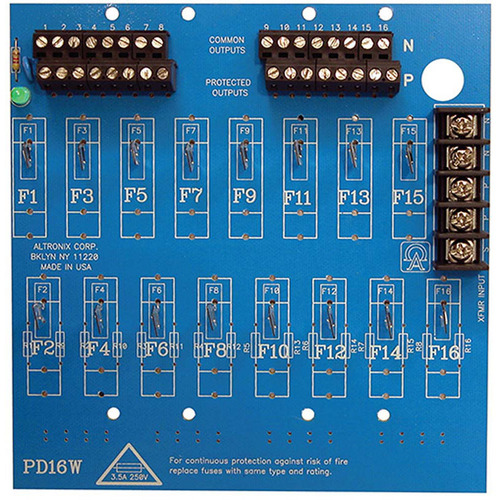 Power Distribution Module, 12/24VDC up to 10A Input, 16 PTC Outputs up to 28VAC/DC