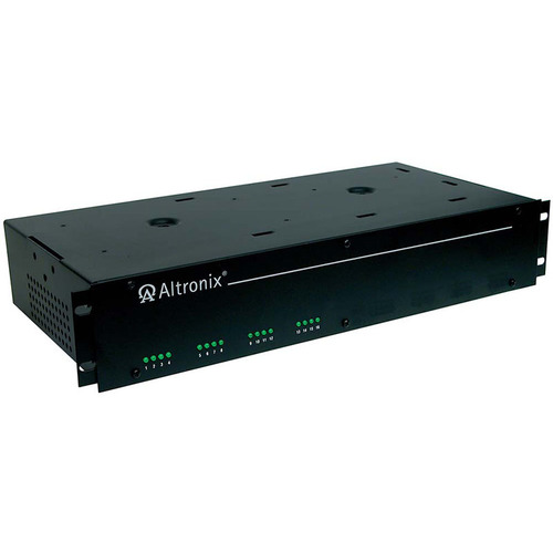 CCTV AC Rack Mount Power Supply, 115VAC 50/60Hz at 3A Input, 16 Fuse Protected Outputs 24VAC at 12.5A or 28VAC at 10A