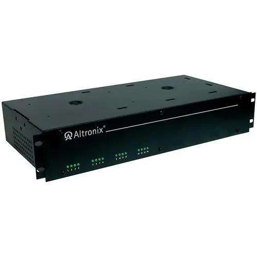 CCTV AC Rack Mount Power Supply, 115VAC 50/60Hz at 6A Input, 16 PTC Protected Outputs 24VAC at 25A or 28VAC at 20A