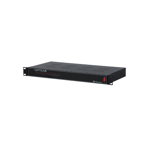 DC CCTV Rack Mount Power Supply, 220VAC 50/60Hz at 0.75A Input, 16 PTC Protected Outputs 12VDC at 8A Max Total