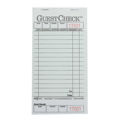 GUEST CHECK CHECK BOARD 1 PART GREEN