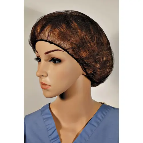 CELLUCAP K224HNBR HAIRNET 24 INCH BROWN POLYESTER