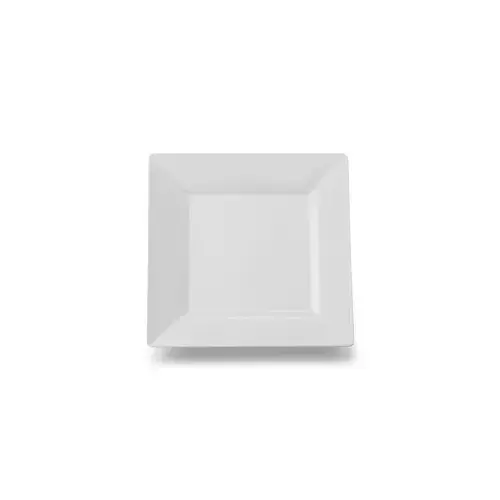 SQUARES 6.5 INCH DESSERT PLATE WHITE