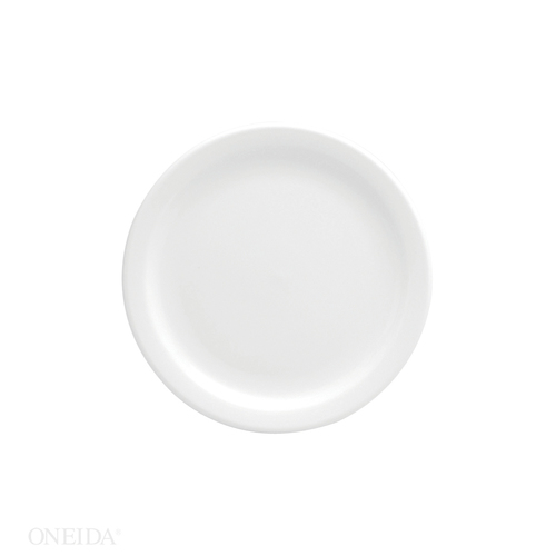Oneida 6.375 Inch Buffalo Bright White Narrow Rim Plate, 36 Each