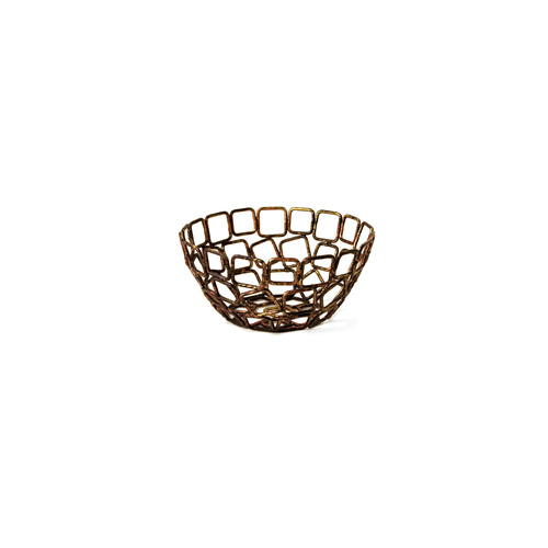 Front Of The House- Foh Bowl Copper Wire Basket Link, 12 Each