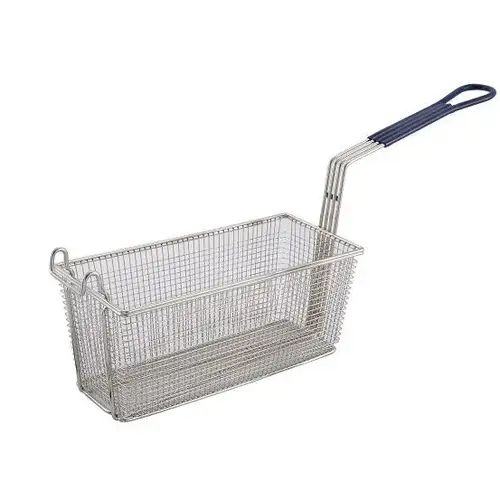 WINCO FB-20 Fry Basket 13-1/4 x 5-5/8 x 5-5/8 10 Blue Hdl