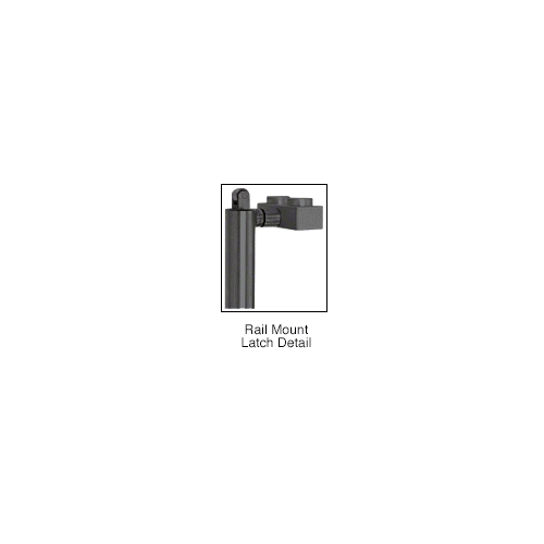 Blackened Stainless Left Hand Reverse Swing Rail Mount Keyed Access "F" Exterior, Top Securing Panic Handle