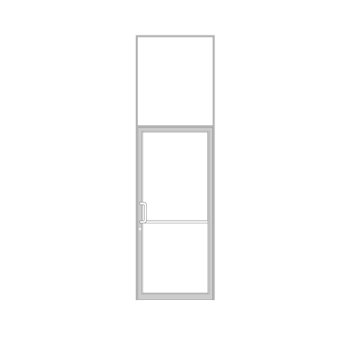 Class I Clear Anodized 38" x 126" Series IT451 Open Back Offset Pivot Transom Door Frame Complete (1FT)