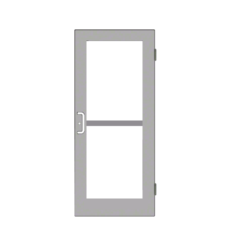 Class I Clear Anodized Custom Single Series 550 Wide Stile Butt Hinged Entrance Door For Panics and Surface Mount Door Closers