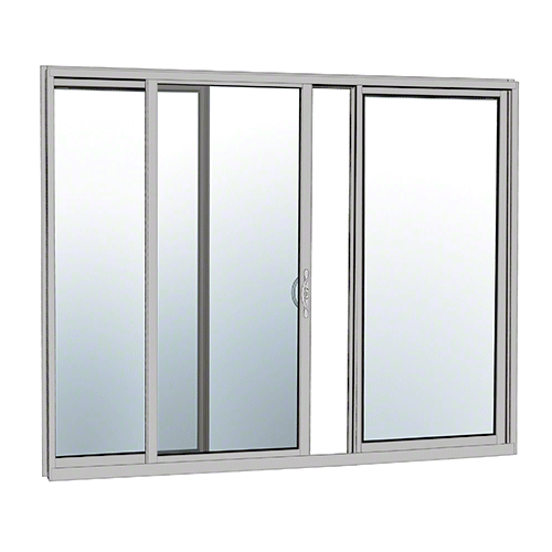 Clear Anodized OXO Sliding Door Thermally Broken Fin Frame Unglazed KD Kit with Screen