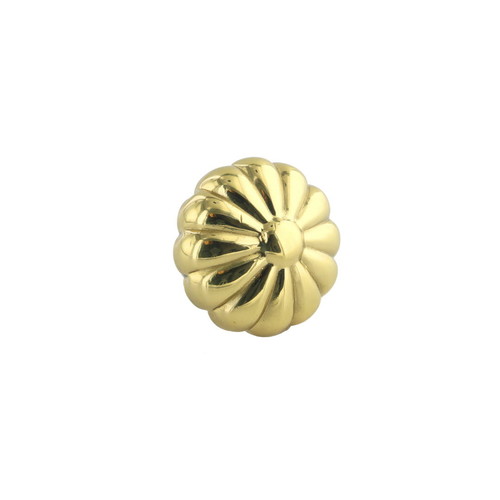 1-1/4 Inches Diameter Designer's Edge Round Floral Cabinet Knob Polished Brass