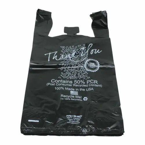 T2 PCR T-Shirt BAG T-SHIRT 12X7X22 PLASTIC BLACK