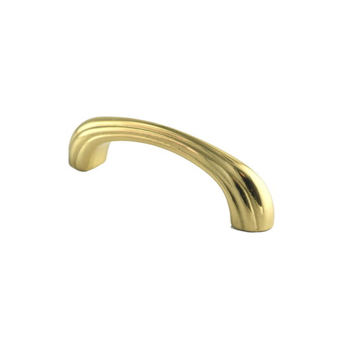 Ultra Hardware 59686-XCP2 3 Inch Center to Center Carved Arch Drawer Pull Polished Brass - pack of 2