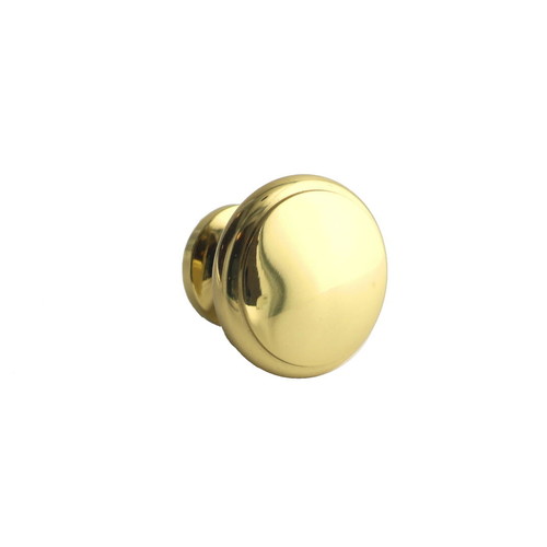 1-1/4 Inches Diameter Round Mushroom Cabinet Knob Polished Brass - pack of 2