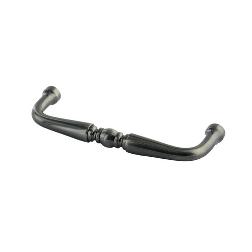 3.5 Inches Center to Center Traditional High Foot Drawer Pull Pewter