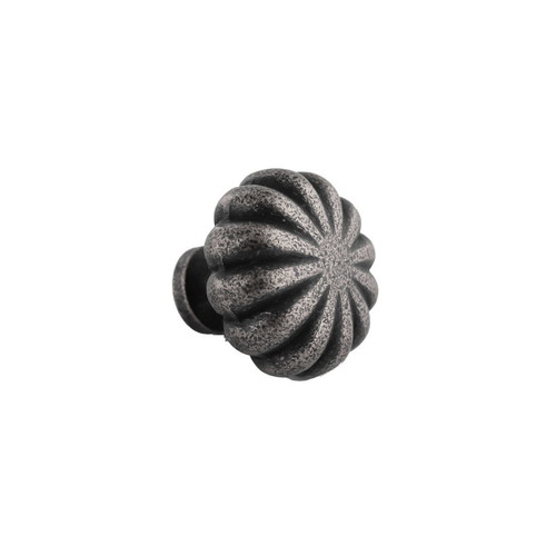Ultra Hardware 41811 1-3/16 Inches Diameter Floral Cabinet Knob Antique Silver - Pack of 5