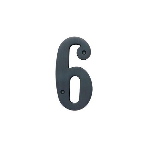 Better Home Products 486ORB 4 Inches Height Solid Brass House Number Number 6 Oil Rubbed Bronze