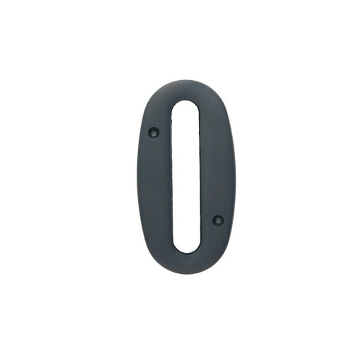Better Home Products 480ORB 4 Inches Height Solid Brass House Number Number 0 Oil Rubbed Bronze