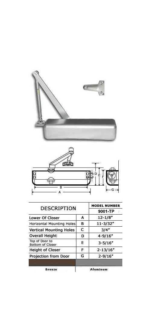 International Door Closers 9001 Tp Al International 9001 Tp