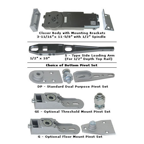 International 223 Light Concealed Overhead Closer Kit - S Arm 90 NHO