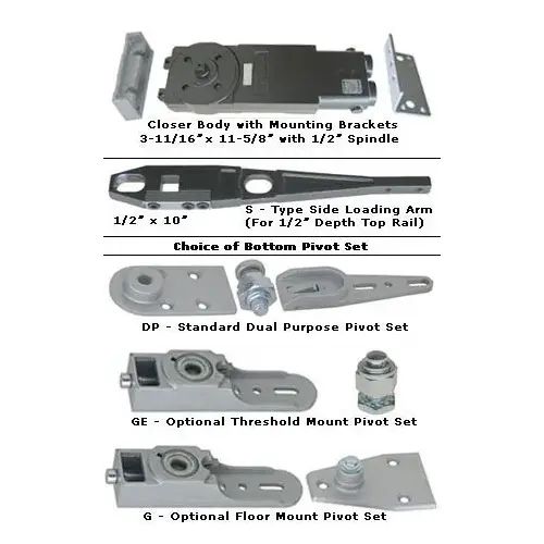 International 220 Light Concealed Overhead Closer Kit - S Arm 105 HO