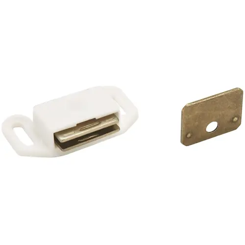 Magnetic Catch 0.5" H X 1.13" W X 2.0" D Plastic White