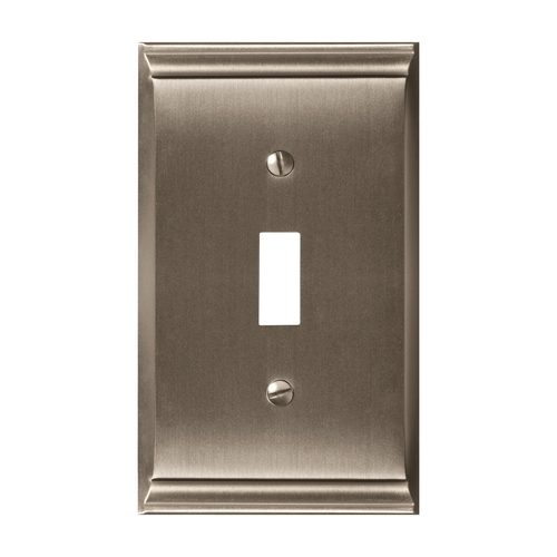 4-9/10" x 2-9/10" Candler Single Toggle Wall Plate Satin Nickel Finish