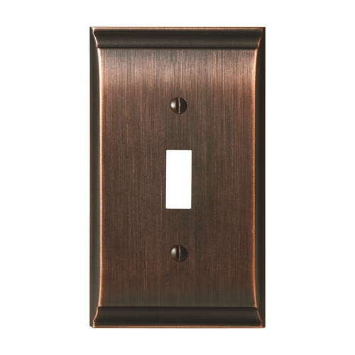 Amerock BP36500ORB 4-9/10" x 2-9/10" Candler Single Toggle Wall Plate Oil Rubbed Bronze Finish
