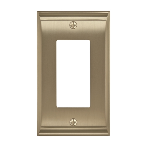 4-9/10" x 2-9/10" Candler Single Rocker Wall Plate Golden Champagne Finish