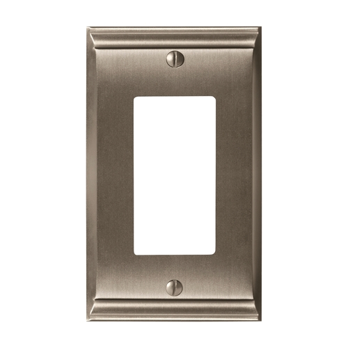 4-9/10" x 2-9/10" Candler Single Rocker Wall Plate Satin Nickel Finish