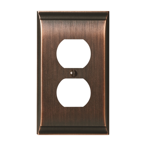 Amerock BP36508ORB 11-3/5" x 6-3/10" Candler Single Outlet Wall Plate Oil Rubbed Bronze Finish