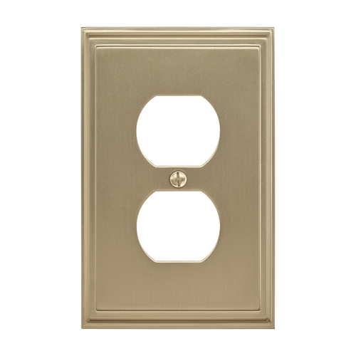 8-3/10" x 6-3/10" Mulholland Single Outlet Wall Plate Golden Champagne Finish