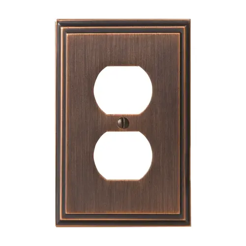 8-3/10" x 6-3/10" Mulholland Single Outlet Wall Plate Oil Rubbed Bronze Finish