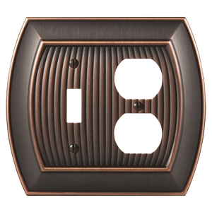 9-17/20" x 6-3/10" Allison Outlet and Toggle Wall Plate Oil Rubbed Bronze Finish