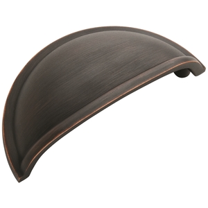 Pack of 15 3" (76 mm) Center to Center Allison Cabinet Cup Pull Oil Rubbed Bronze Finish