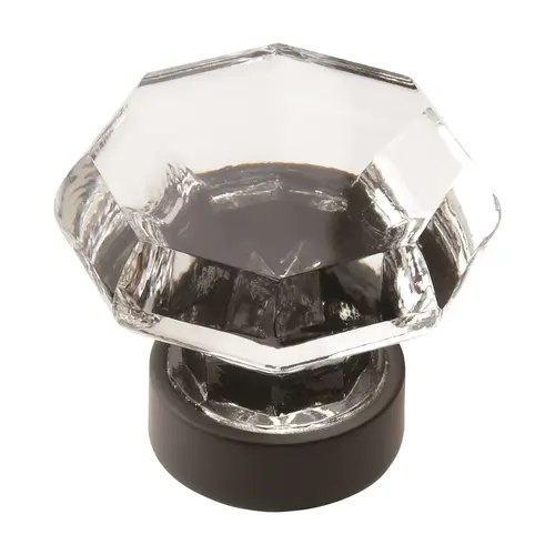 1-5/16" (33 mm) Diameter Traditional Classics Cabinet Knob Crystal / Black Bronze Finish