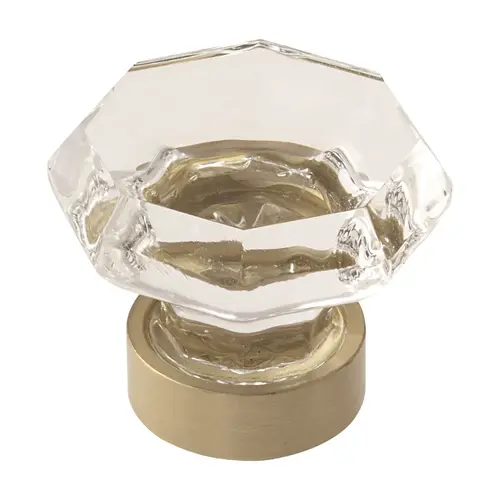 1-5/16" (33 mm) Diameter Traditional Classics Cabinet Knob Crystal / Golden Champagne Finish