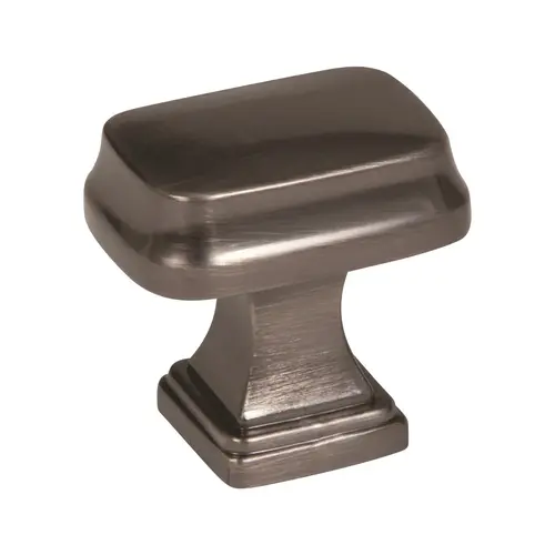 1-1/4" (32 mm) Revitalize Rectangular Cabinet Knob Gunmetal Finish