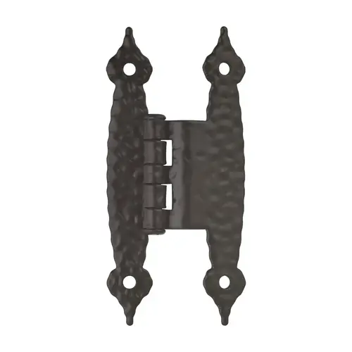 Amerock BPR3406CB 3/8" (10 mm) Offset Non Self Closing H Type Cabinet Hinge Colonial Black Finish - Pair