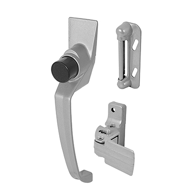 Gray Storm and Screen Door Push Button Latch with 1-1/2" Screw Holes