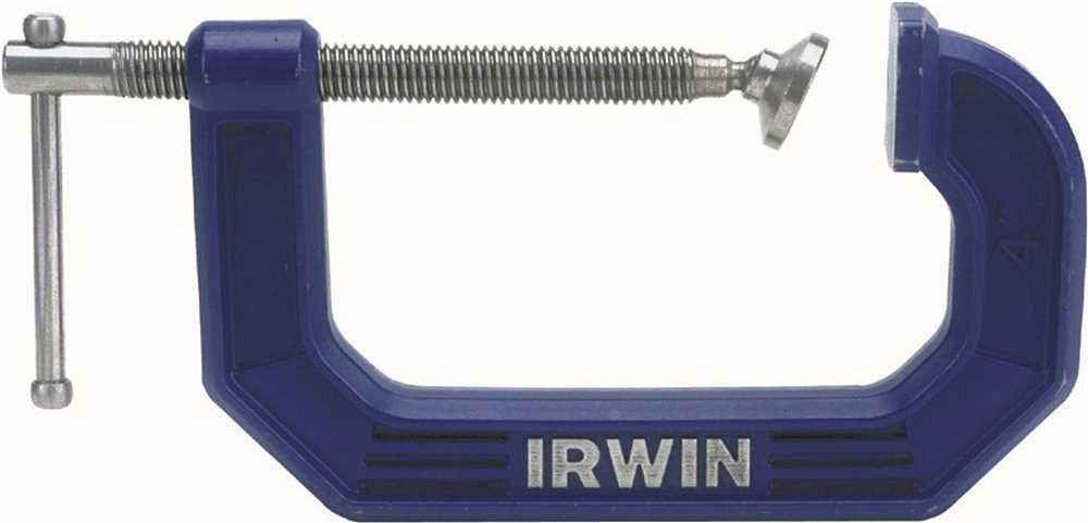 Irwin 225106DS C-Clamp, 900 lb Clamping, 6 in Max Opening Size, 3-1/2 in D Throat, Steel Body, Blue Body